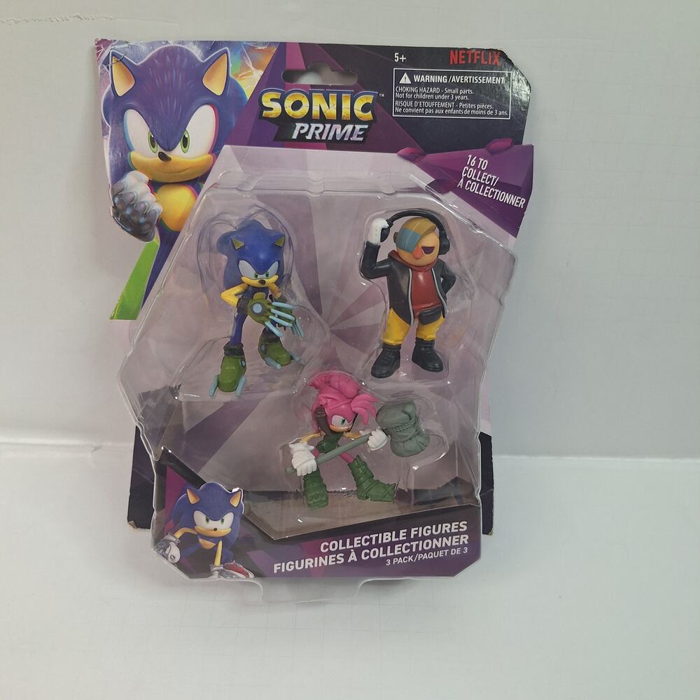 NIB Sonic The Hedgehog Prime Collectable Figures: Sonic, Thorn Rose, Dr. Don't